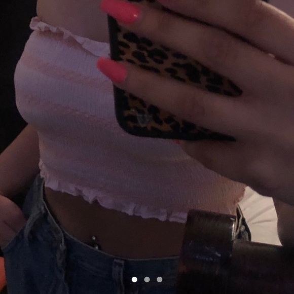 pink& orange bandeau top - Picture 1 of 2